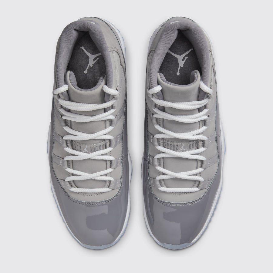 Air Jordan 11 Cool Grey sneaker – top view of the pair