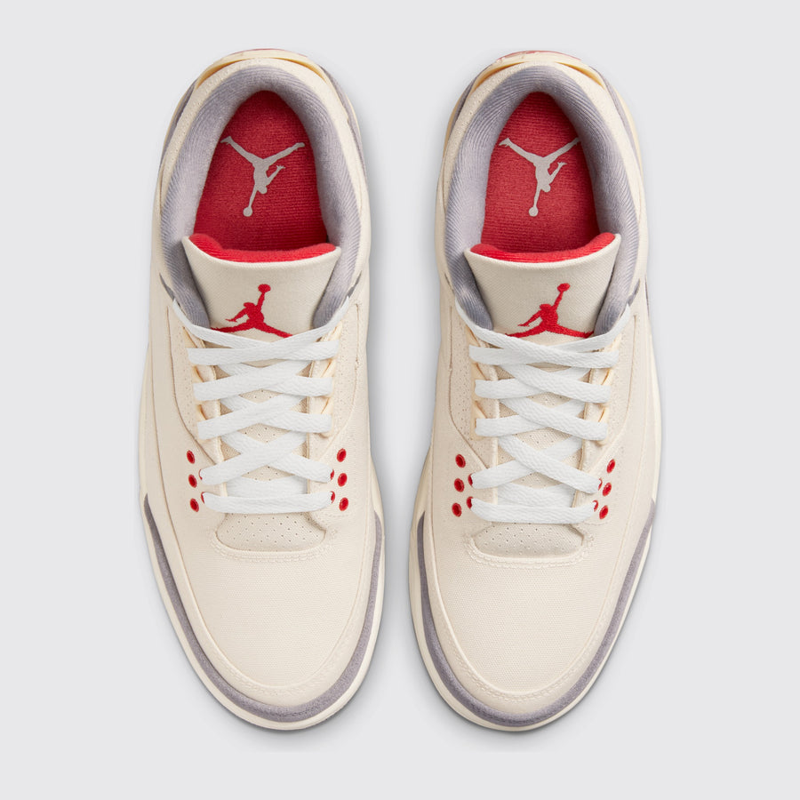 Air Jordan 3 Muslin sneaker – top view of the pair