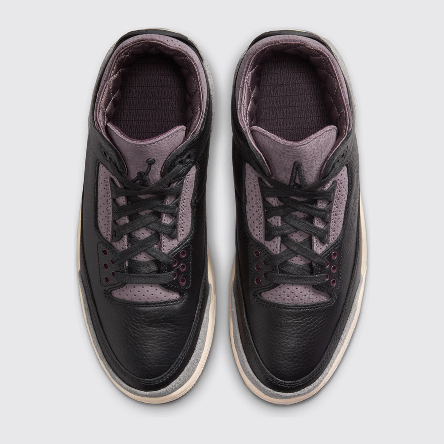 Women's A Ma Maniére x Air Jordan 3 While You Were Sleeping sneaker – top view of the pair