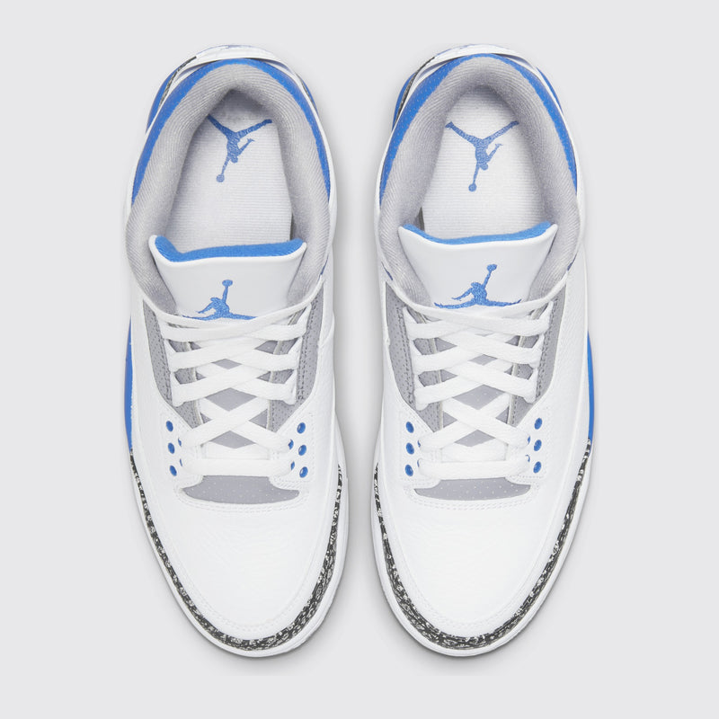 Air Jordan 3 Racer Blue sneaker – top view of the pair