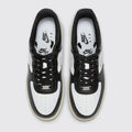 Nike Air Force 1 '07 White Coconut Milk Black sneaker – top view of the pair