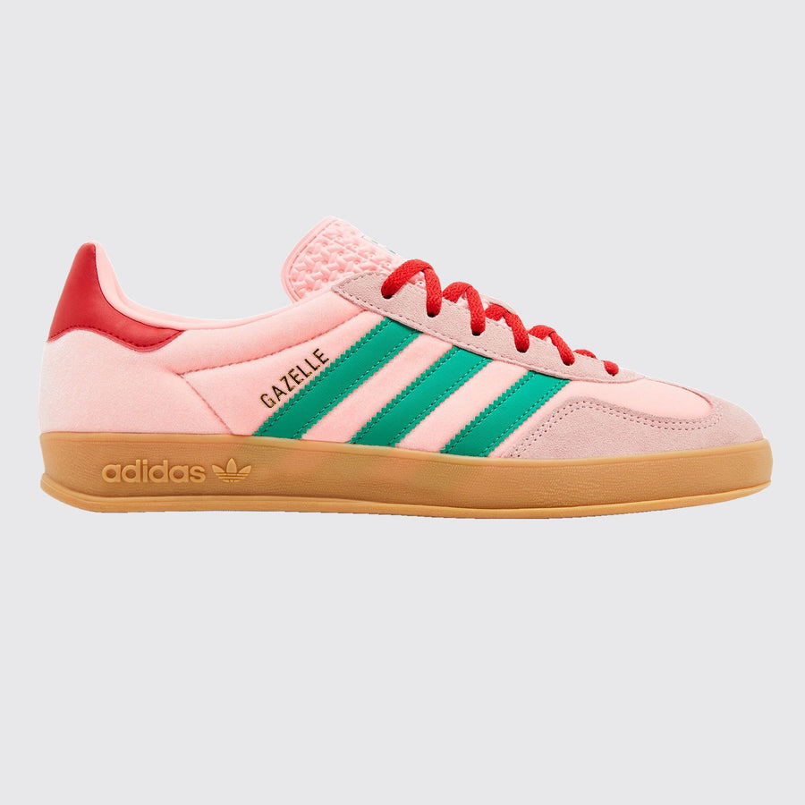 Adidas Gazelle Indoor Glow Pink Court Green de Mulher sapatilha – outro lado