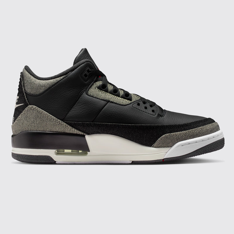 Levi's x Air Jordan 3 Black and White basket – autre côté