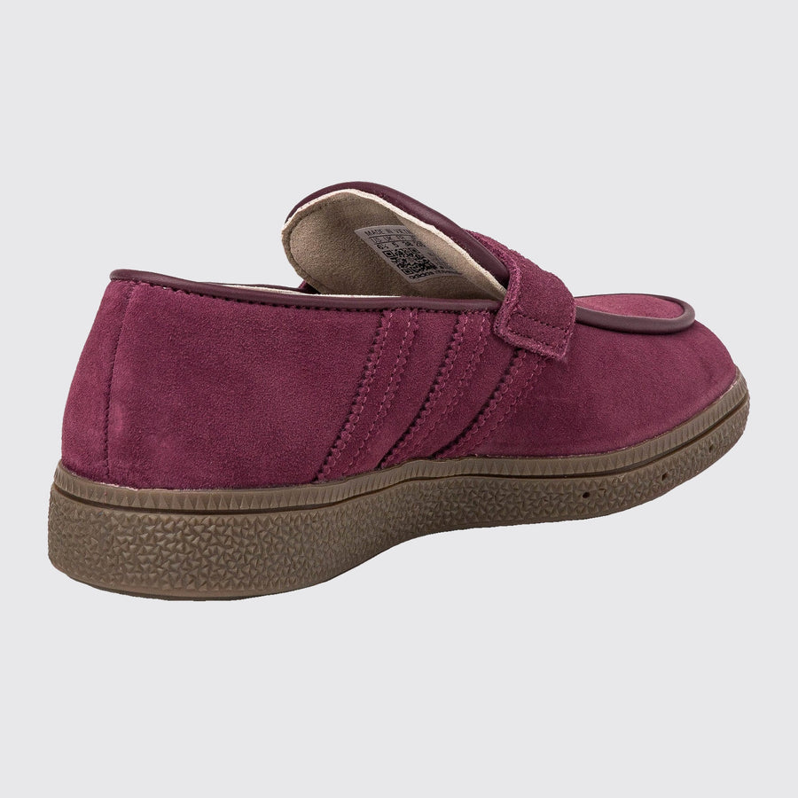 Adidas Handball Spezial Loafer Maroon Gum de Mujer zapatilla – vista frontal tres cuartos