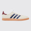 Adidas Gazelle Indoor Off White Dark Blue Gum sneaker – front three-quarter view