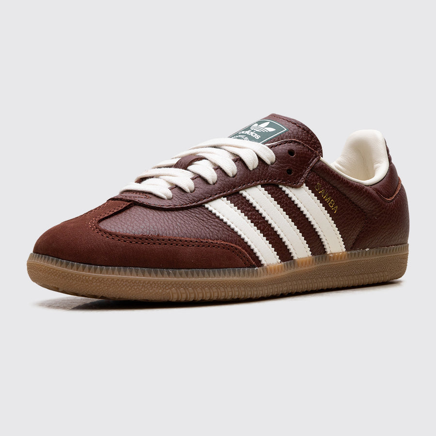 Adidas Samba OG Fox Brown Gum sneaker – front three-quarter view