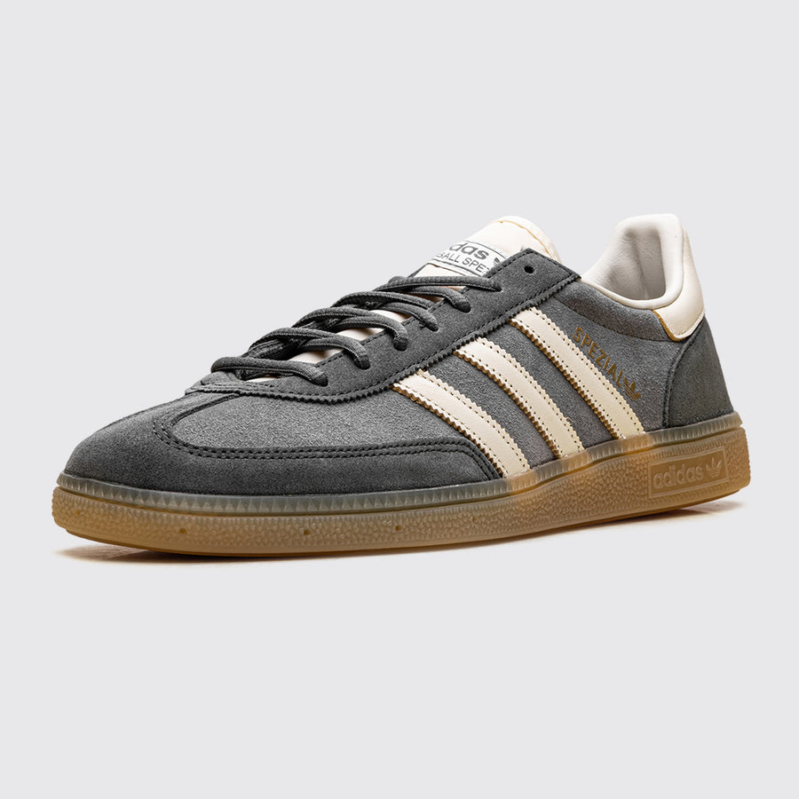 Adidas Handball Spezial Grey Four Off White Sneaker – Dreiviertel-Vorderansicht