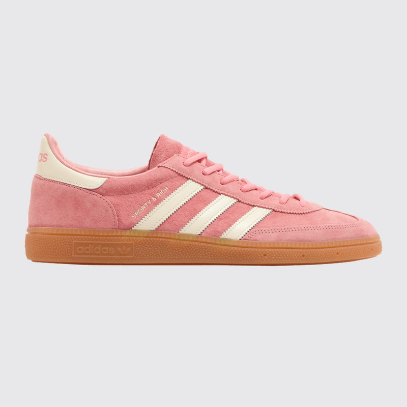 Sporty & Rich x Adidas Handball Spezial Pink Gum basket – vue avant trois-quarts