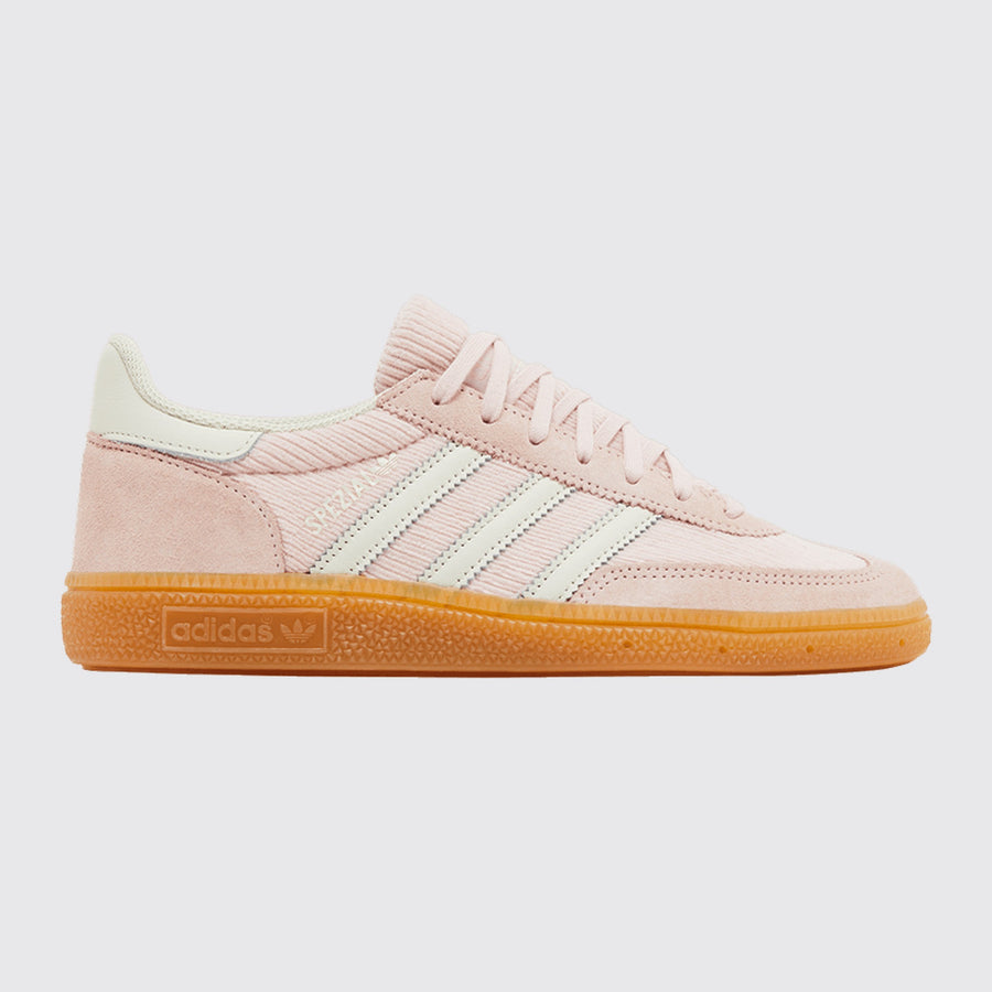 Adidas Handball Spezial Corduroy Sandy Pink de Mujer zapatilla – vista frontal tres cuartos
