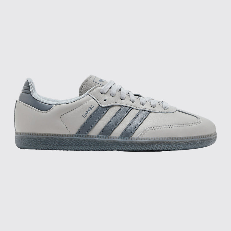 Adidas Samba OG Grey Two zapatilla – vista frontal tres cuartos