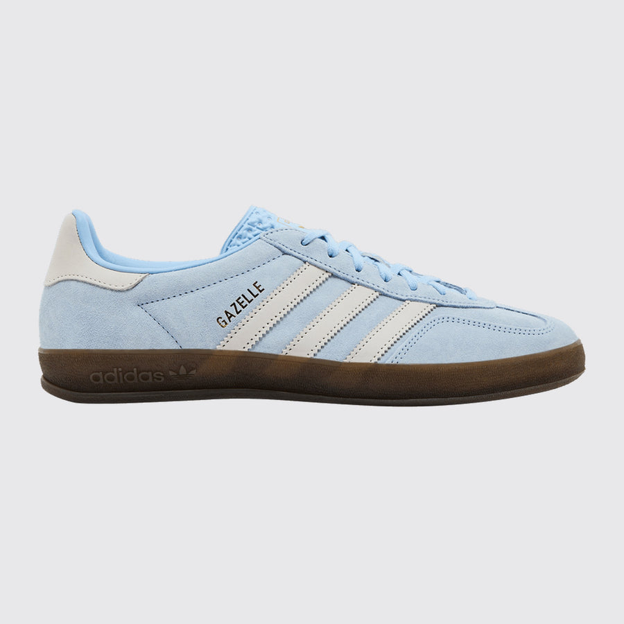 Adidas Gazelle Indoor Clear Sky Gum Damen Sneaker – Dreiviertel-Vorderansicht