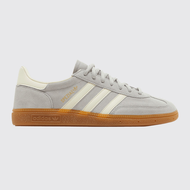 Adidas Handball Spezial Grey Two Cream White sneaker – front three-quarter view