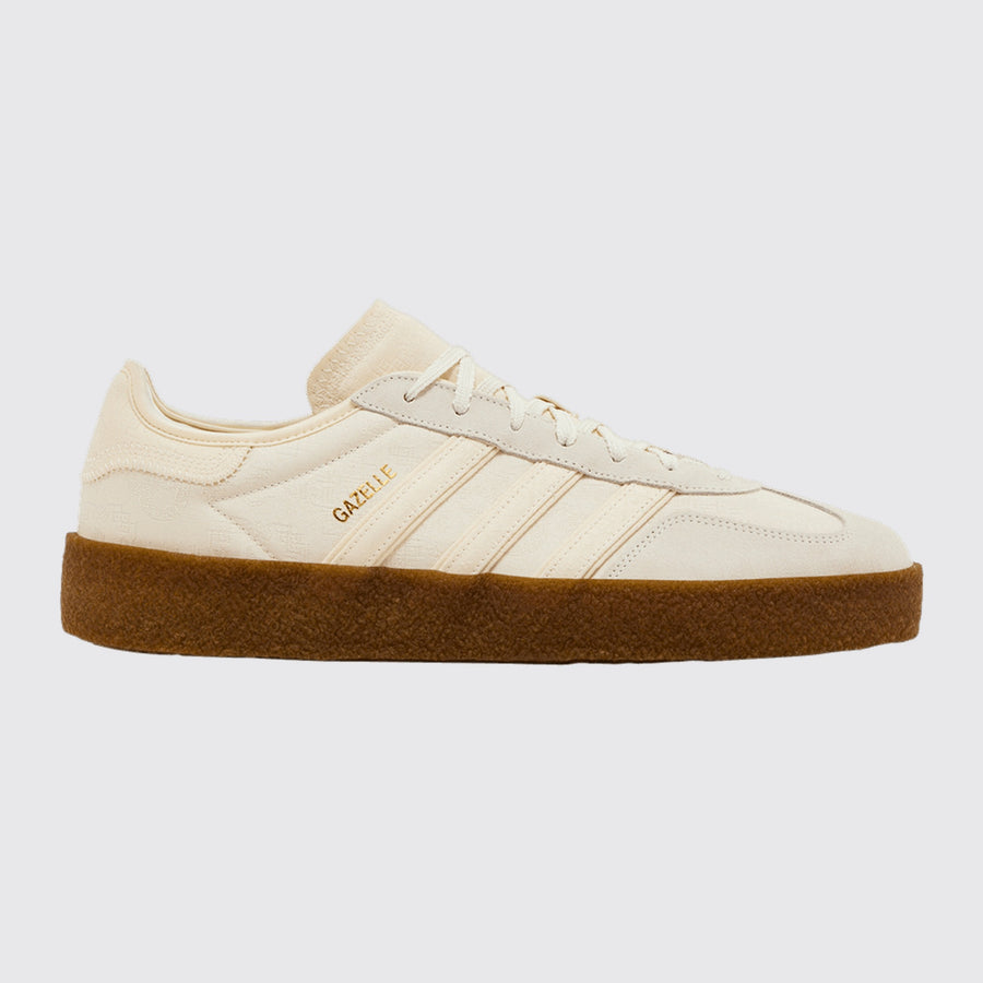 CLOT x Adidas Gazelle Crepe Sole Cream White sneaker – front three-quarter view