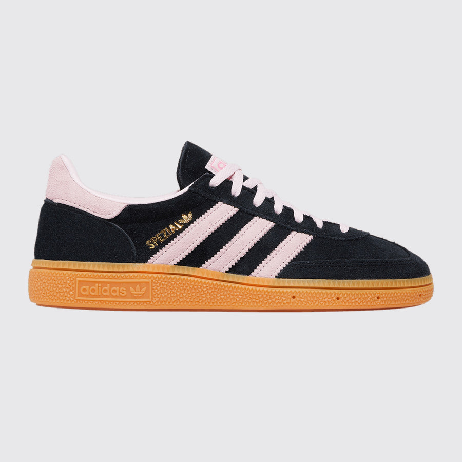 Adidas Handball Spezial Core Black Clear Pink Femme basket – vue avant trois-quarts