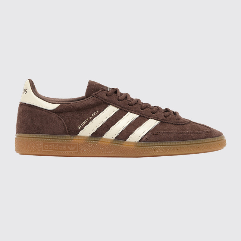 Sporty & Rich x Adidas Handball Spezial Auburn Gum basket – vue avant trois-quarts