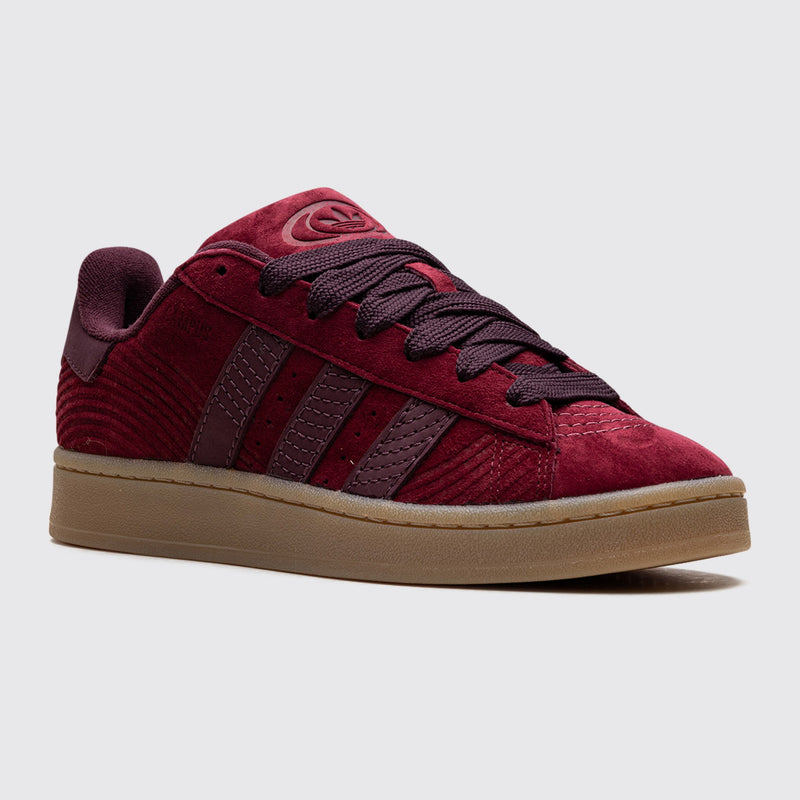 Adidas Campus 00s Japanese Rock Garden Burgundy sneaker – front three-quarter view