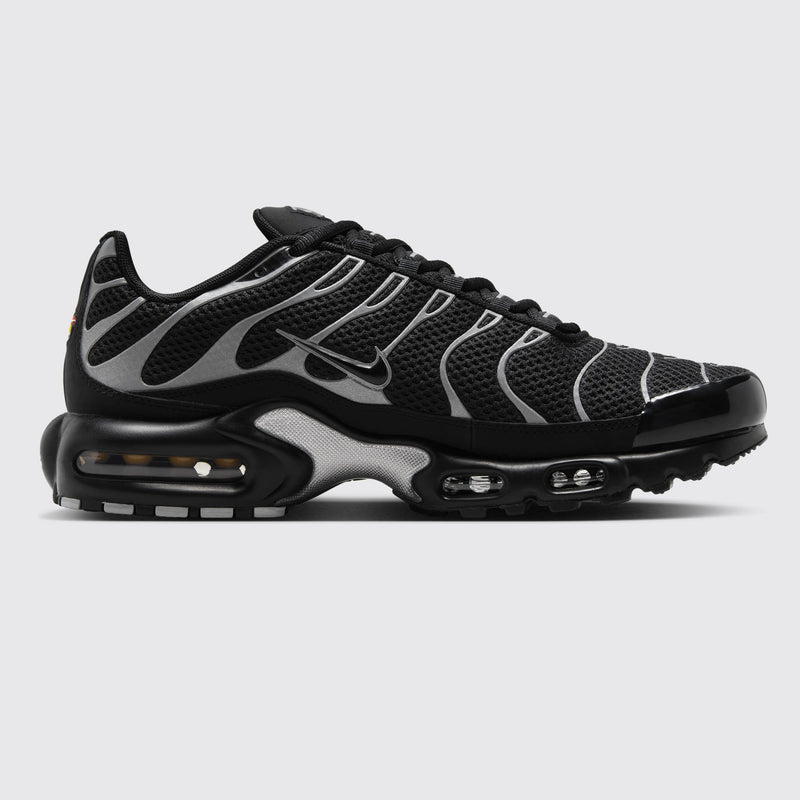 Nike Air Max Plus Premium Black Metallic Silver sneaker – other side view