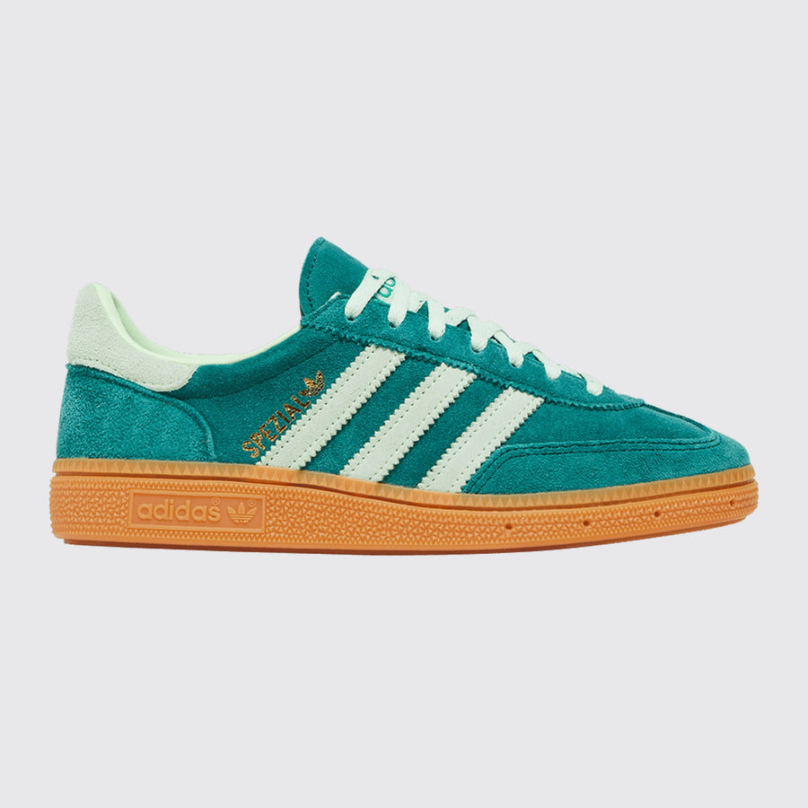 Adidas Handball Spezial Collegiate Green Spark Femme basket – vue avant trois-quarts
