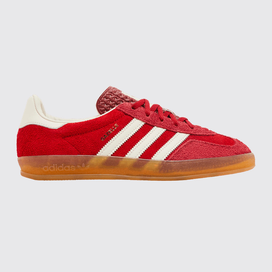 Adidas Gazelle Indoor Active Maroon Gum Damen Sneaker – Dreiviertel-Vorderansicht