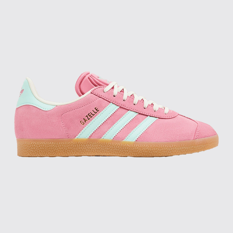 Adidas Gazelle Bliss Pink Clear Mint Damen Sneaker – Dreiviertel-Vorderansicht