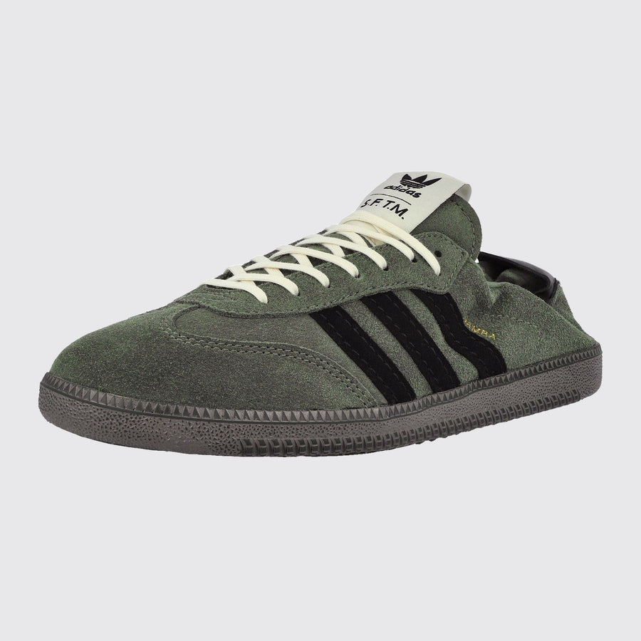 Song for the Mute x Adidas Samba OG Base Green sapatilha – vista frontal a três quartos