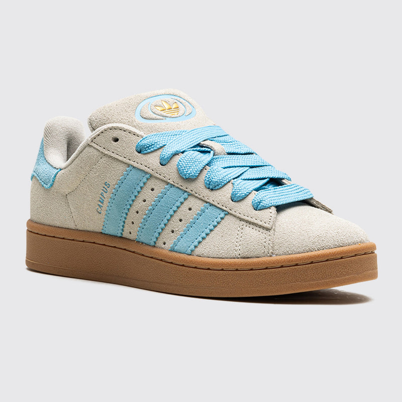 Women's Adidas Campus 00s Putty Grey Preloved Blue sneaker – front three-quarter view