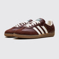 Adidas Samba OG Fox Brown Gum sneaker – three-quarter view of the pair