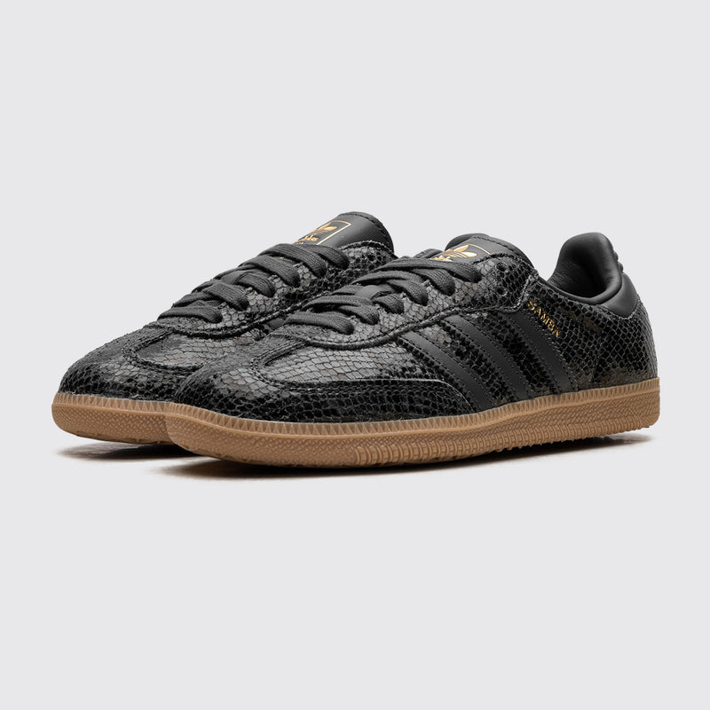 Adidas Samba OG Snakeskin Black Damen Sneaker – Dreiviertelansicht des Paares
