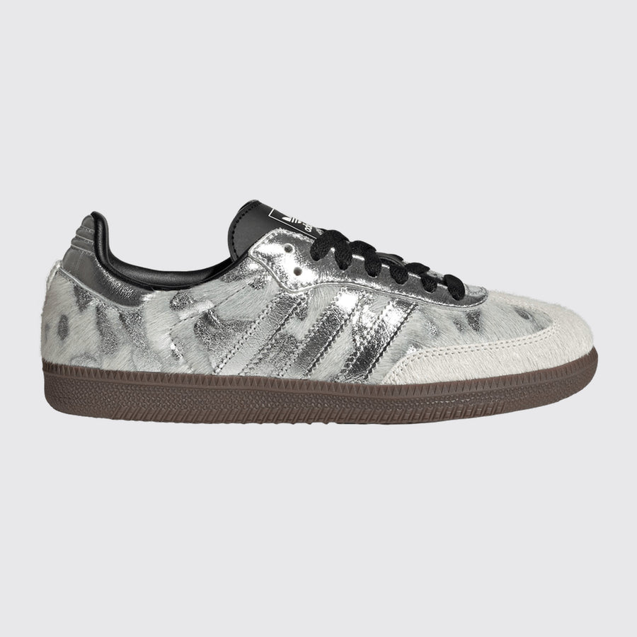 Adidas Samba OG Cream White Silver Black Femme basket – vue avant trois-quarts