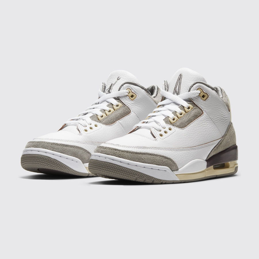 Women's A Ma Maniére x Air Jordan 3 Raised By Women sneaker – three-quarter view of the pair