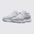 Air Jordan 11 Low Cement Grey sneaker – three-quarter view of the pair