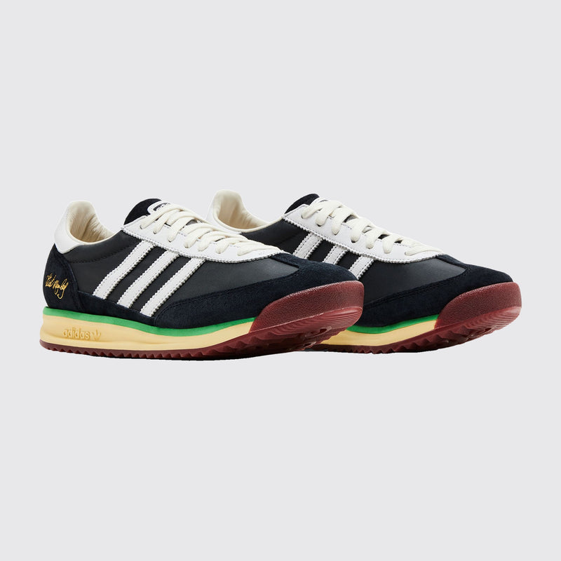Bob Marley x Adidas SL 72 RS One Love basket – vue trois-quarts de la paire