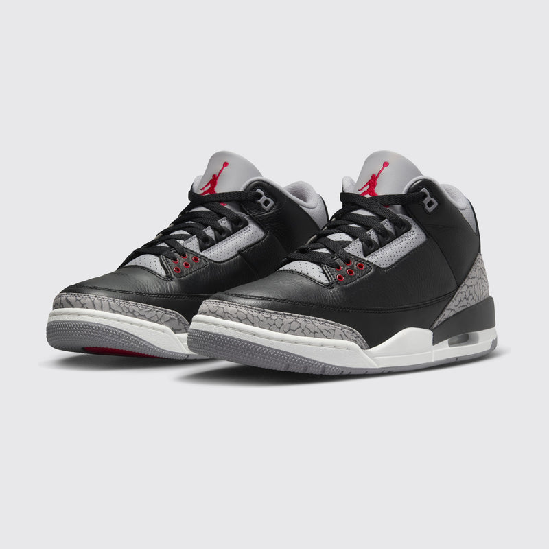 Air Jordan 3 Black Cement basket – vue trois-quarts de la paire