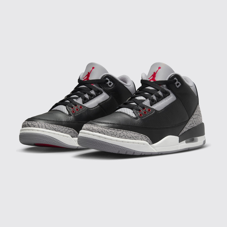 Air Jordan 3 Black Cement basket – vue trois-quarts de la paire