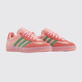 Adidas Gazelle Indoor Pink Spark Preloved Green de Mujer zapatilla – vista tres cuartos del par