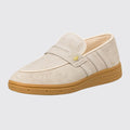 Adidas Handball Spezial Loafer Wonder White Gum sapatilha – vista frontal a três quartos