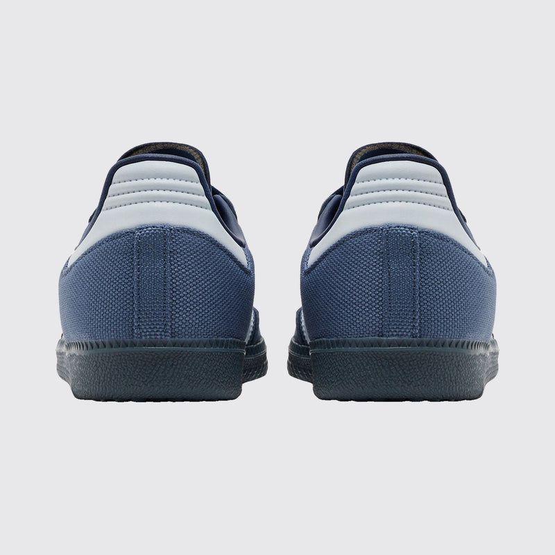 Adidas Samba OG Preloved Ink Halo Blue zapatilla – vista trasera del par