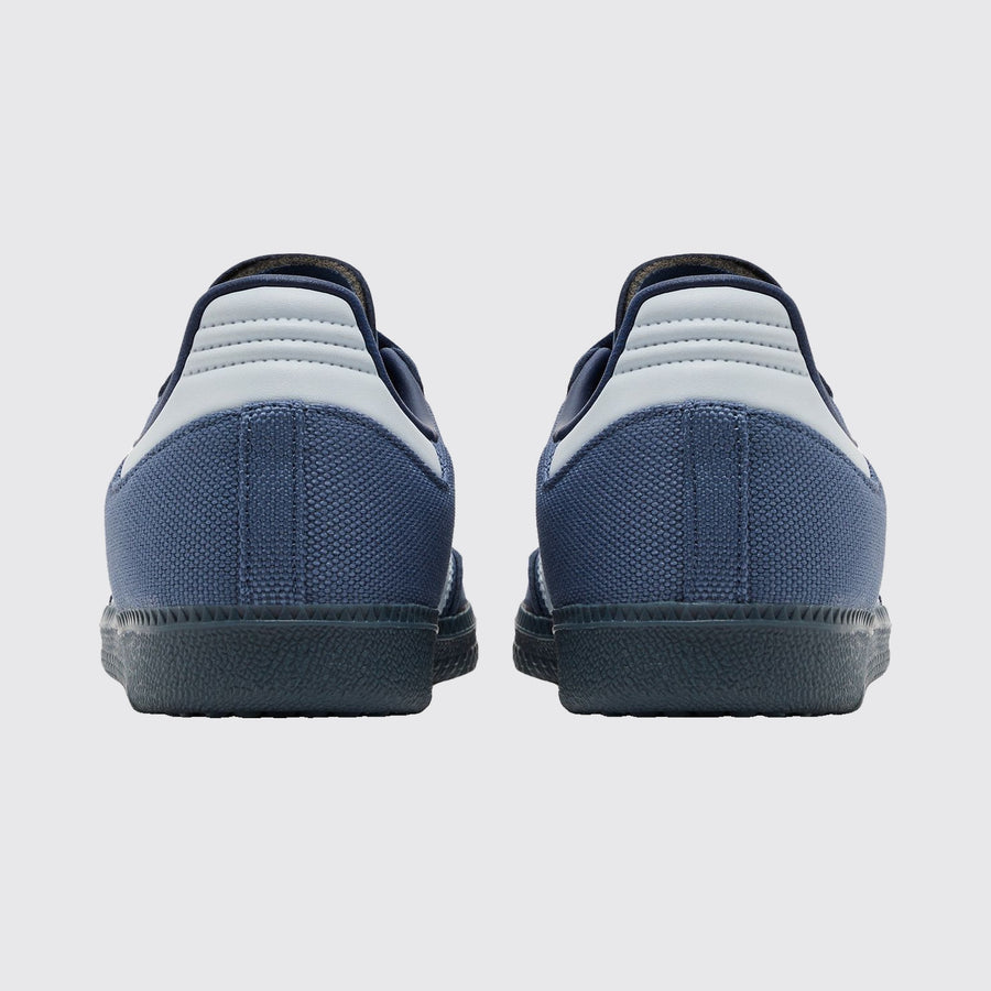Adidas Samba OG Preloved Ink Halo Blue zapatilla – vista trasera del par