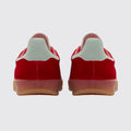 Adidas Gazelle Indoor Better Scarlet Green Velvet de Mujer zapatilla – vista trasera del par