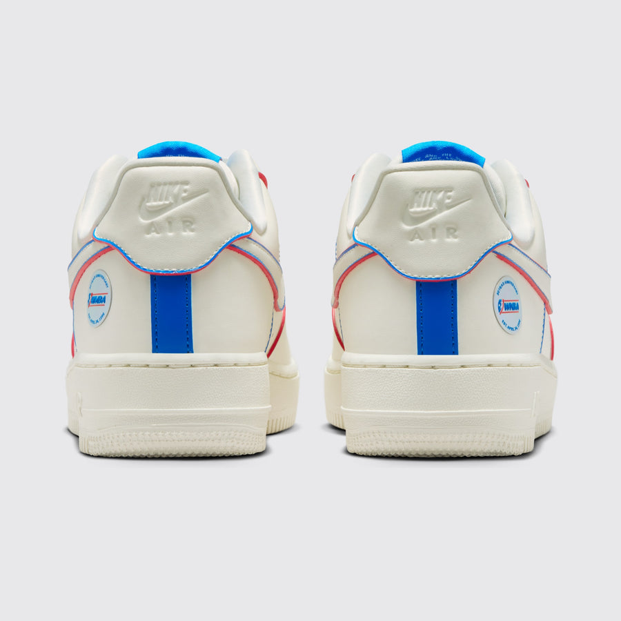 Women's Nike Air Force 1 '07 WNBA 30th sneaker – back view of the pair