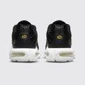 Women's Nike Air Max Plus Black White sneaker – back view of the pair
