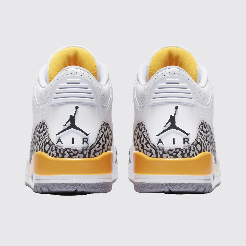 Air Jordan 3 Laser Orange de Mujer zapatilla – vista trasera del par