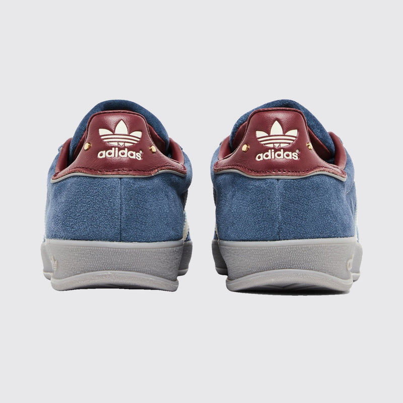 Adidas Gazelle Indoor Crew Navy Burgundy basket – vue arrière de la paire