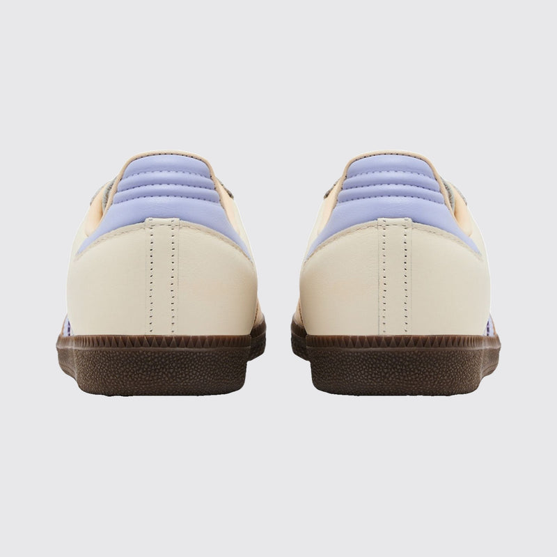 Adidas Samba OG Cream White Violet Tone Damen Sneaker – Rückansicht des Paares