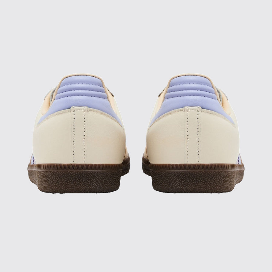 Adidas Samba OG Cream White Violet Tone Damen Sneaker – Rückansicht des Paares