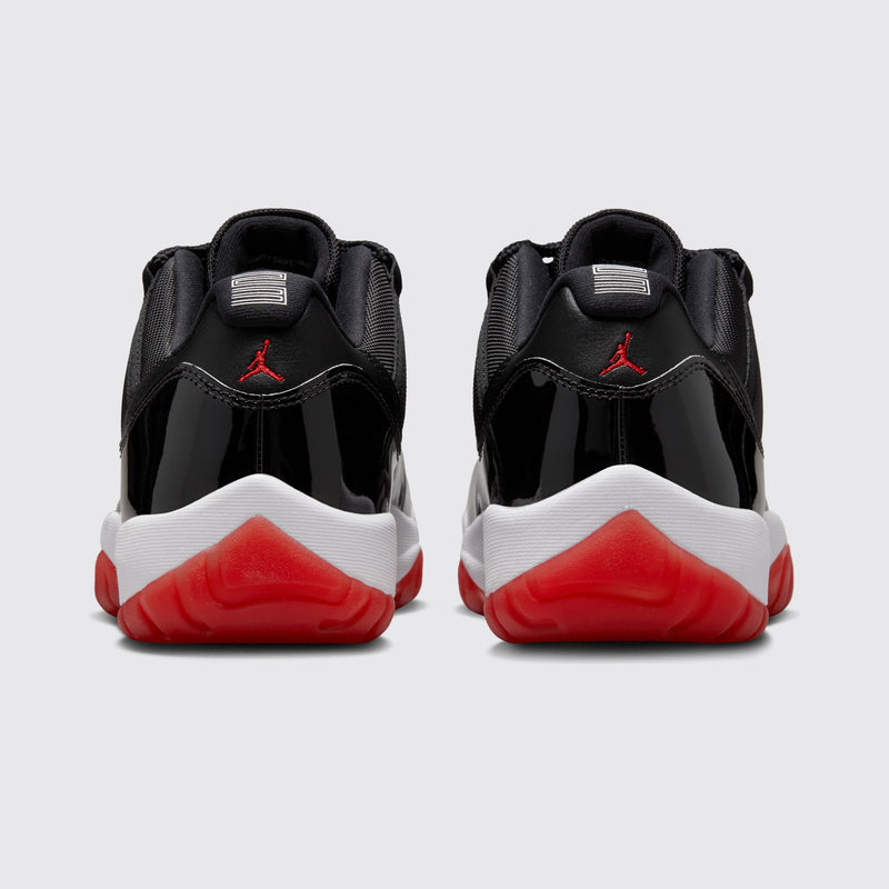 Air Jordan 11 Low Bred sneaker – back view of the pair