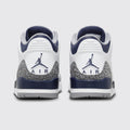 Air Jordan 3 Midnight Navy sneaker – back view of the pair