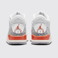 Women's Air Jordan 3 Georgia Peach sneaker – back view of the pair
