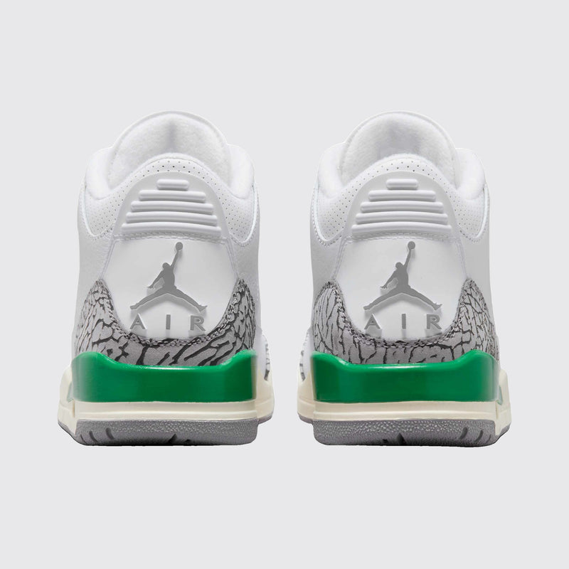 Air Jordan 3 Lucky Green Damen Sneaker – Rückansicht des Paares