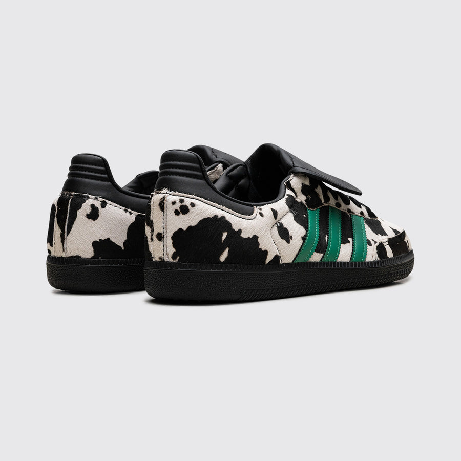 Adidas Samba LT Cow Print Black de Mujer zapatilla – vista trasera del par